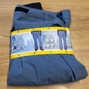 Roxy NWT size Small S snowboard ski Women's Slate Blue Snow Pants